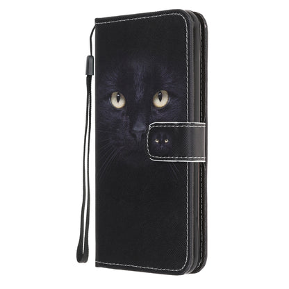 Newly Cross Texture Patterned Leather Wallet Cover with Strap for iPhone 7 / 8 / SE (2020) / SE (2022) 4.7 inch