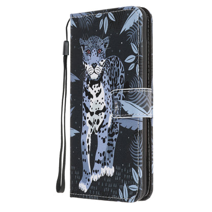 Newly Cross Texture Patterned Leather Wallet Cover with Strap for iPhone 7 / 8 / SE (2020) / SE (2022) 4.7 inch
