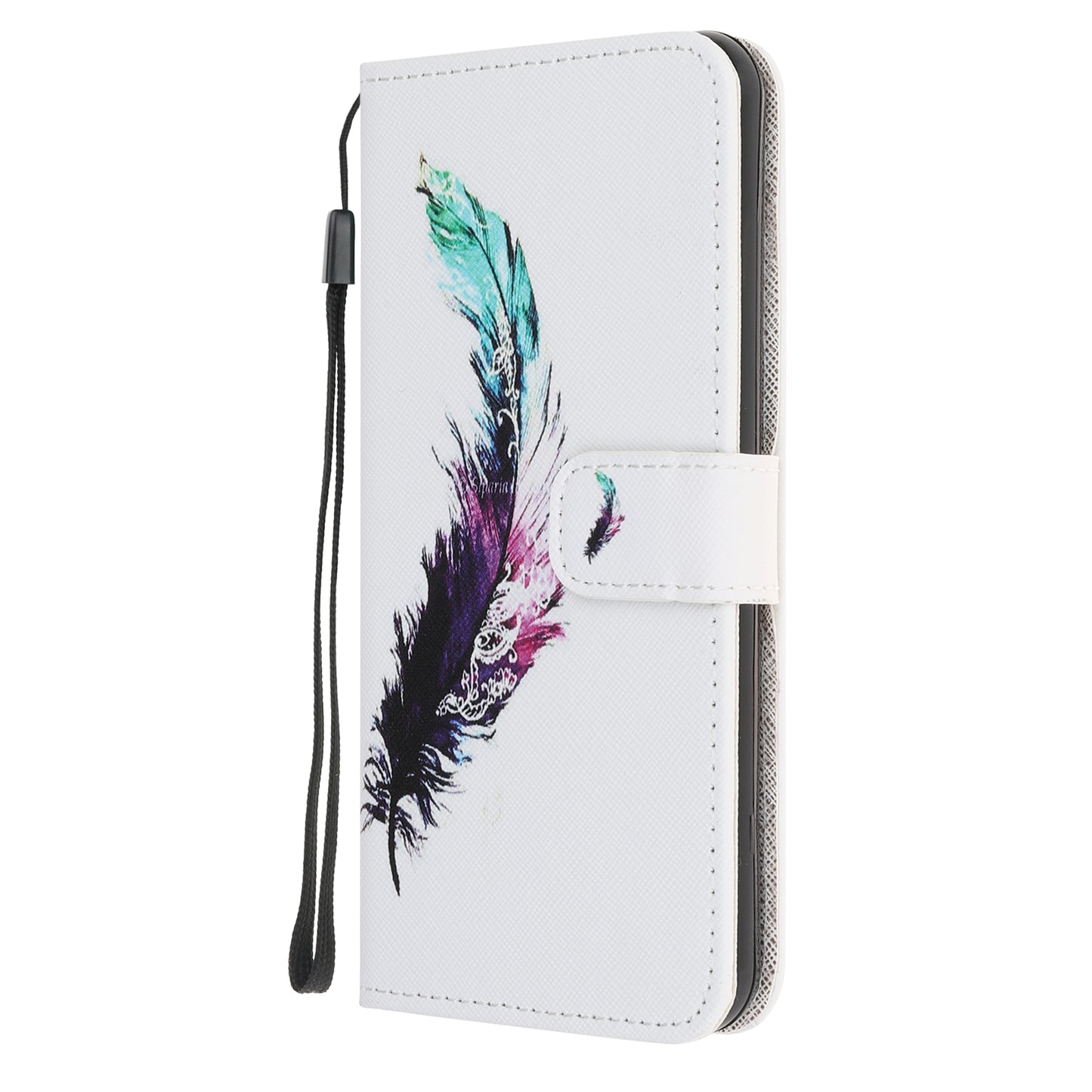 Newly Cross Texture Patterned Leather Wallet Cover with Strap for iPhone 7 / 8 / SE (2020) / SE (2022) 4.7 inch