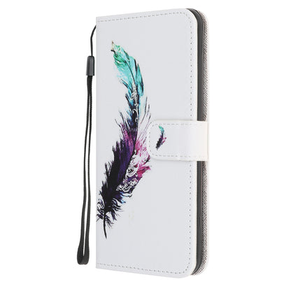 Newly Cross Texture Patterned Leather Wallet Cover with Strap for iPhone 7 / 8 / SE (2020) / SE (2022) 4.7 inch