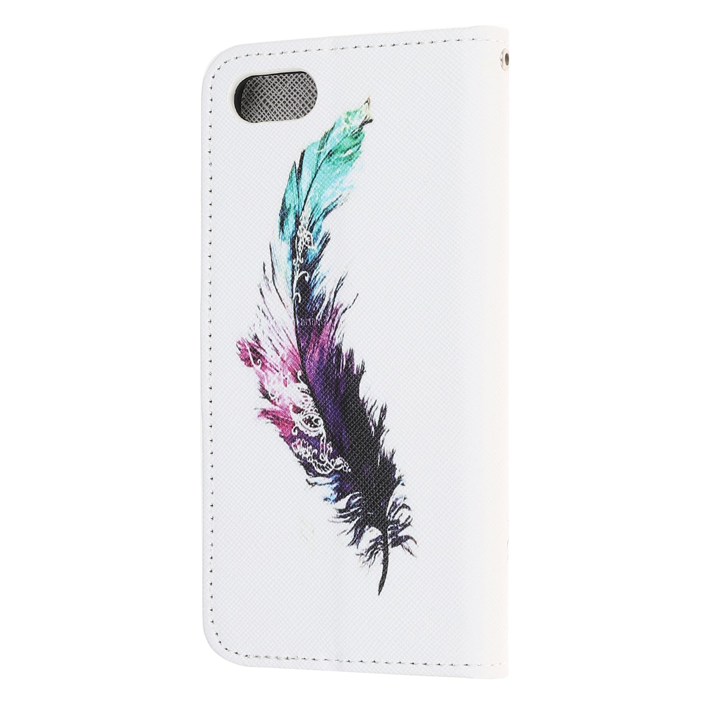 Newly Cross Texture Patterned Leather Wallet Cover with Strap for iPhone 7 / 8 / SE (2020) / SE (2022) 4.7 inch