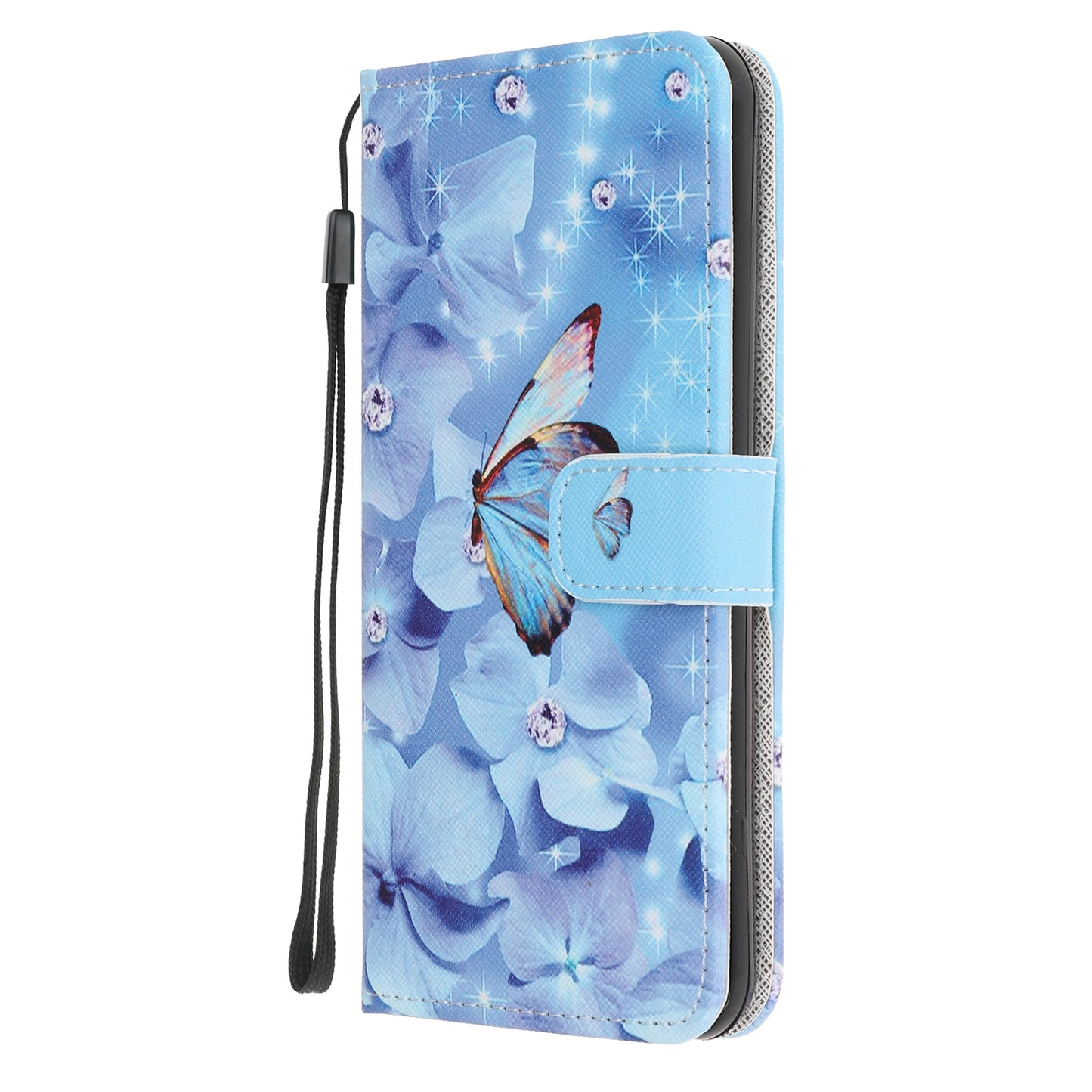 Newly Cross Texture Patterned Leather Wallet Cover with Strap for iPhone 7 / 8 / SE (2020) / SE (2022) 4.7 inch