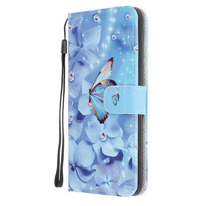 Newly Cross Texture Patterned Leather Wallet Cover with Strap for iPhone 7 / 8 / SE (2020) / SE (2022) 4.7 inch
