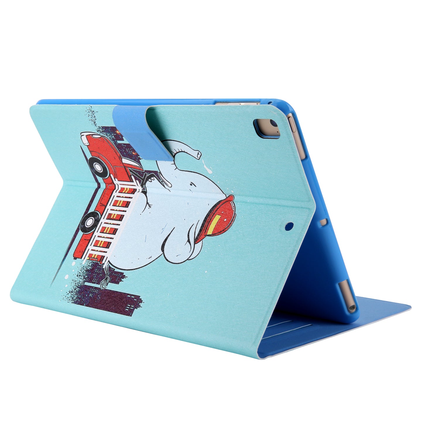 Pattern Printing Card Slots Flip Leather Tablet Protective Case for iPad 9.7-inch (2018)/(2017)/iPad Pro 9.7(2016)/iPad Air/Air2