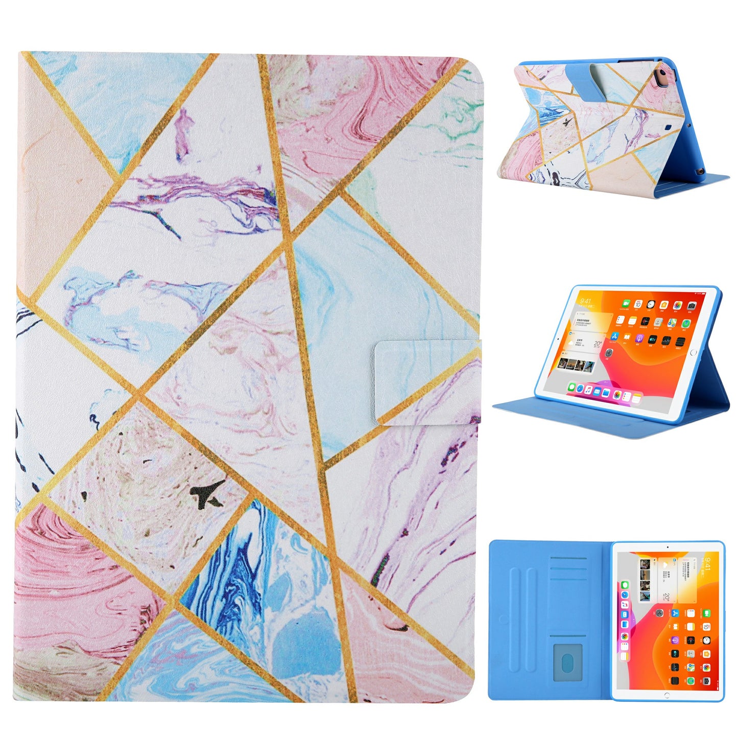 Pattern Printing Card Slots Flip Leather Tablet Shell for iPad Mini/Mini 2/Mini 3/Mini 4/Mini (2019) 7.9 inch