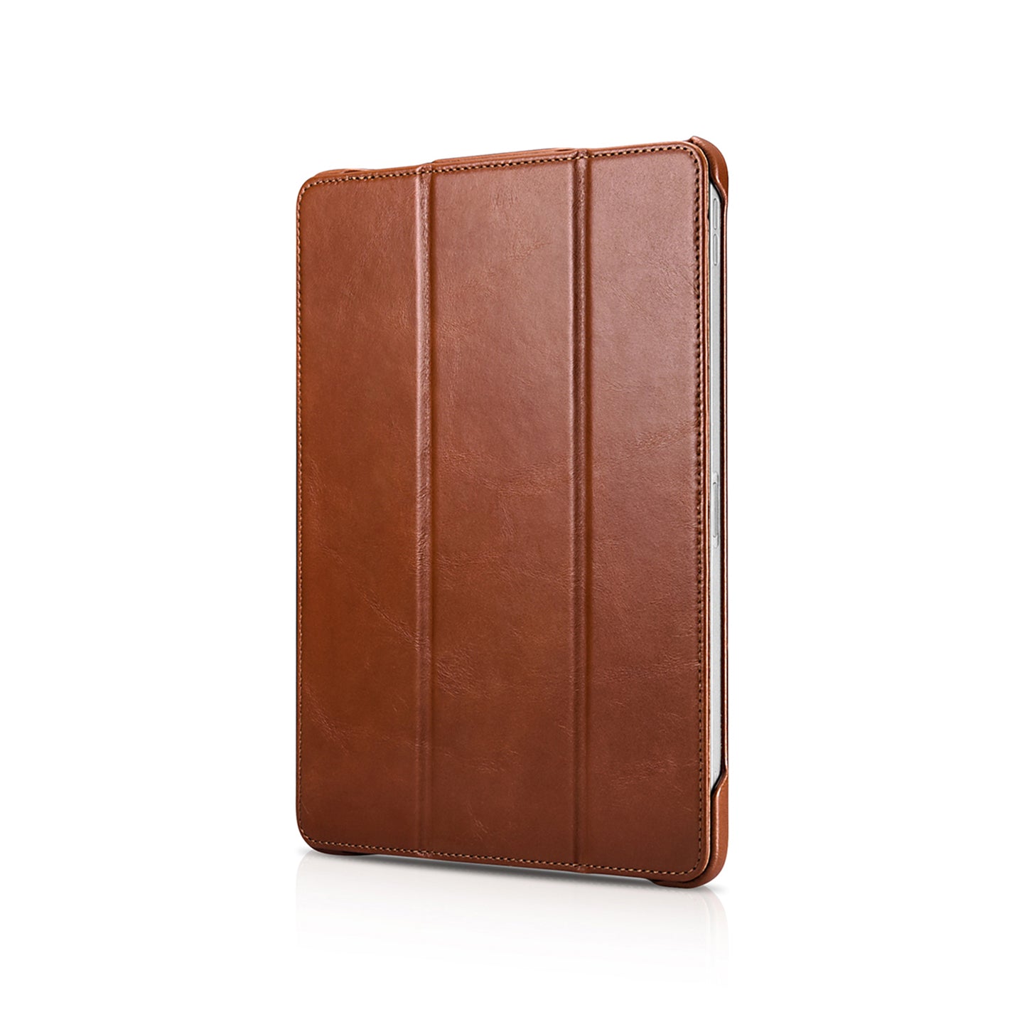 ICARER Retro Tri-fold Genuine Leather Smart Case Shell for iPad Pro 12.9-inch (2020)/(2018)