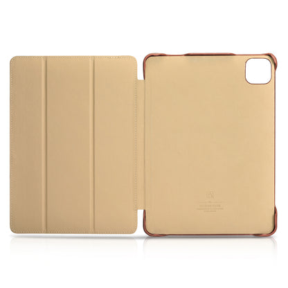 ICARER Retro Tri-fold Genuine Leather Smart Case Shell for iPad Pro 12.9-inch (2020)/(2018)