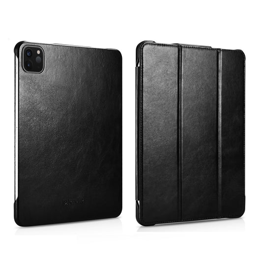 ICARER Retro Tri-fold Genuine Leather Smart Case Cover for iPad Pro 11-inch (2020)/(2018)