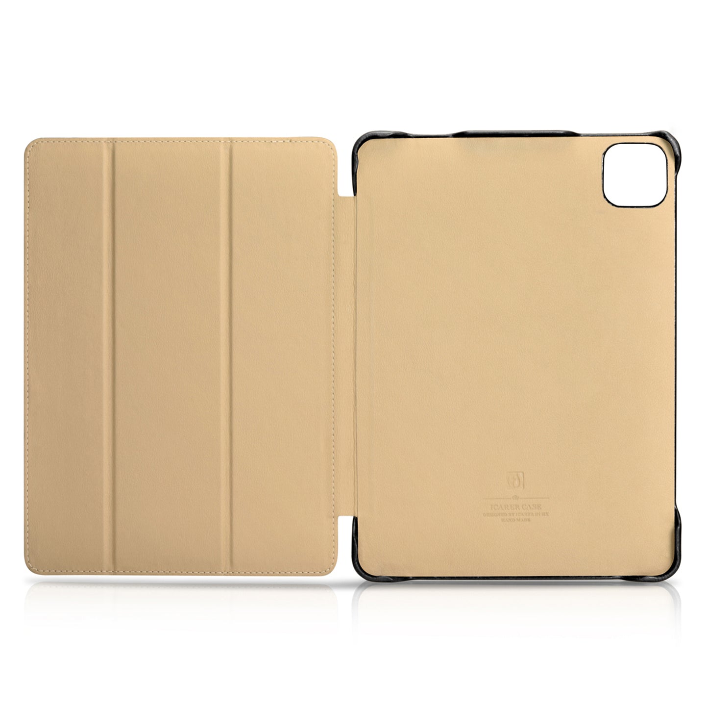 ICARER Retro Tri-fold Genuine Leather Smart Case Cover for iPad Pro 11-inch (2020)/(2018)