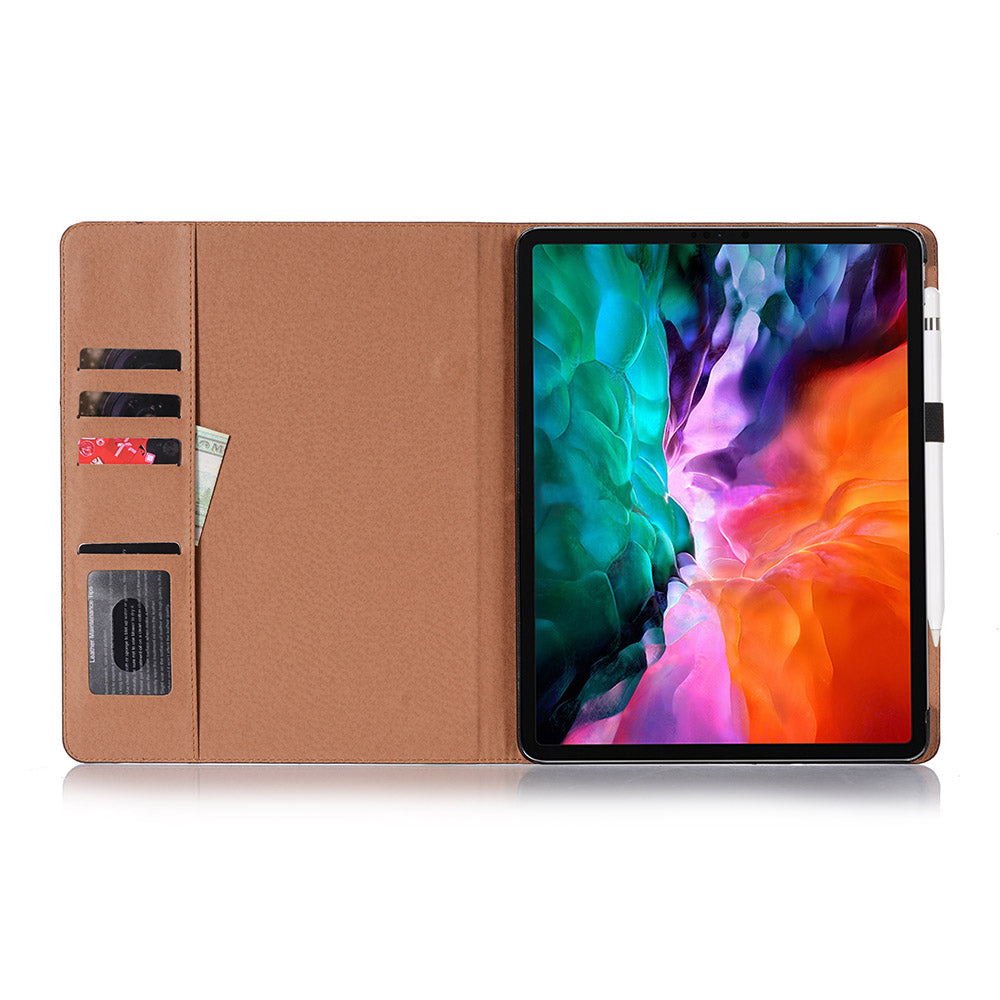 Contrast Color Wallet Stand Leather Smart Case for iPad Pro 12.9-inch (2020)/(2018)