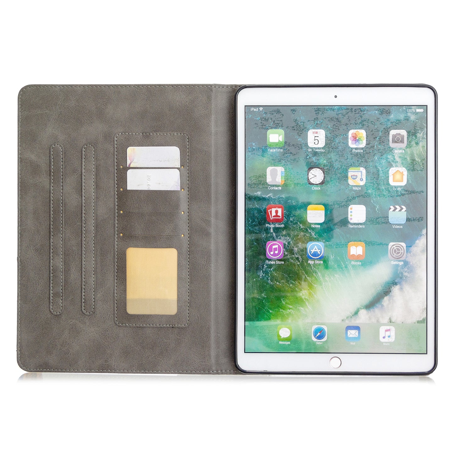 Geometric Pattern Stand Leather Case for iPad 10.2 (2021)/(2020)/(2019)/Air 10.5 inch (2019)/Pro 10.5-inch (2017)