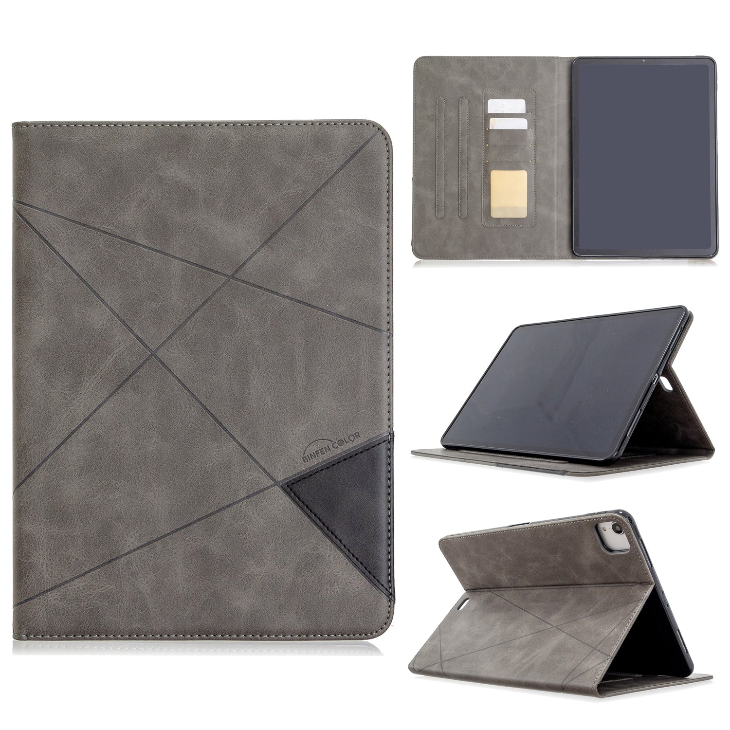 Geometric Pattern Wake/Sleep Leather Stand Case for iPad Pro 11-inch (2020)/(2018)