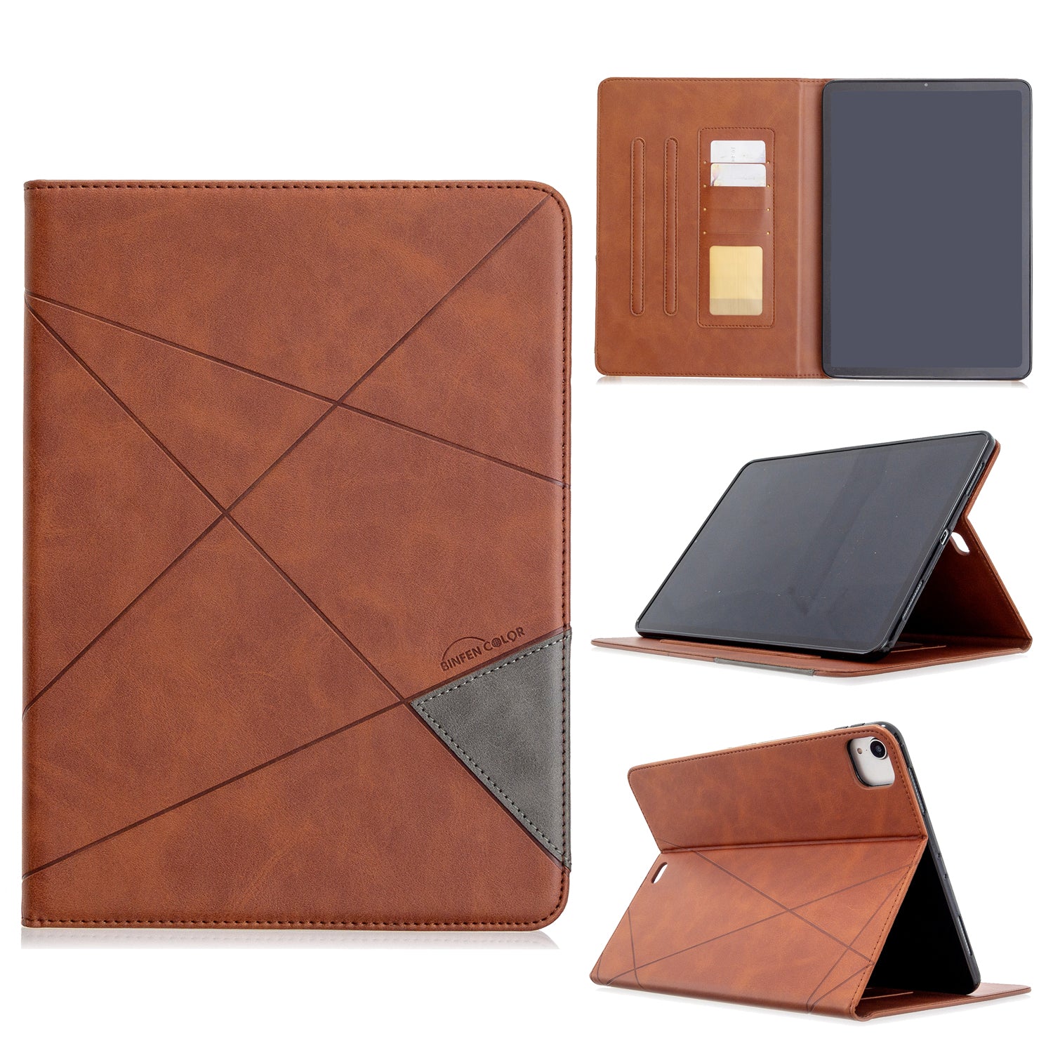 Geometric Pattern Wake/Sleep Leather Stand Case for iPad Pro 11-inch (2020)/(2018)
