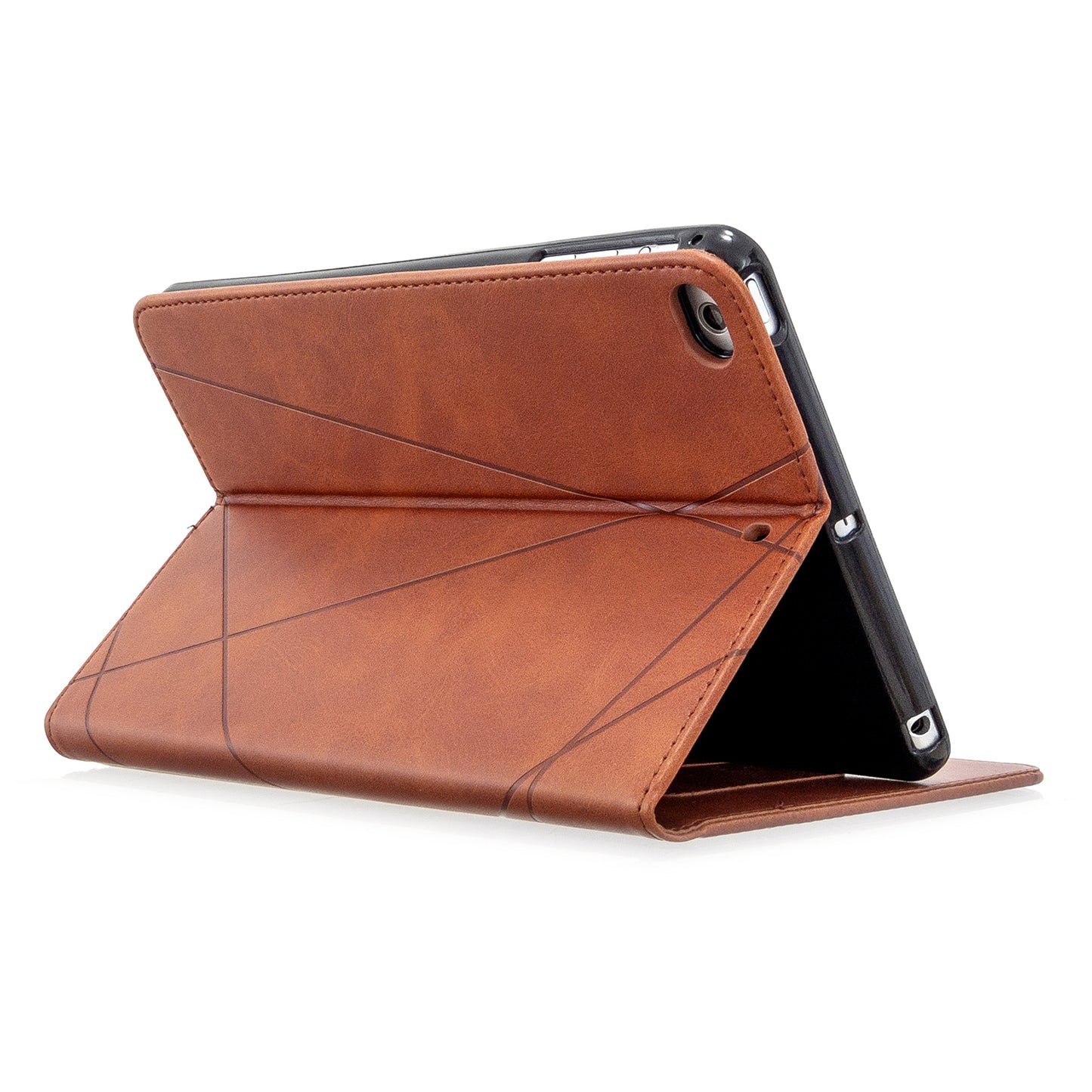 Geometric Pattern Leather Wake/Sleep Tablet Shell for iPad mini (2019) 7.9 inch/mini 4/3/2/1