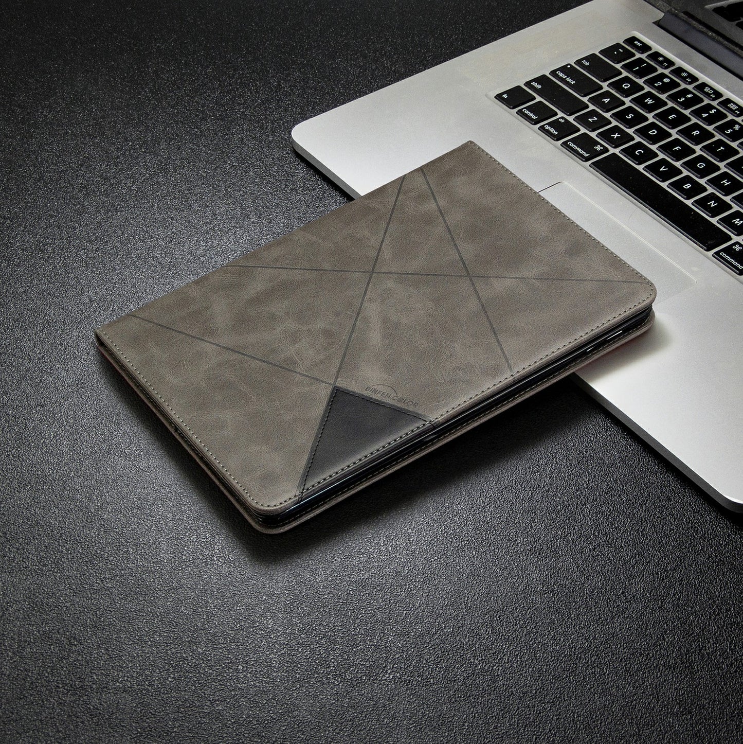 Geometric Pattern Stand Leather Smart Case for iPad Air 2/Air (2013)/iPad 9.7-inch (2018)/(2017)/Pro 9.7 inch (2016)