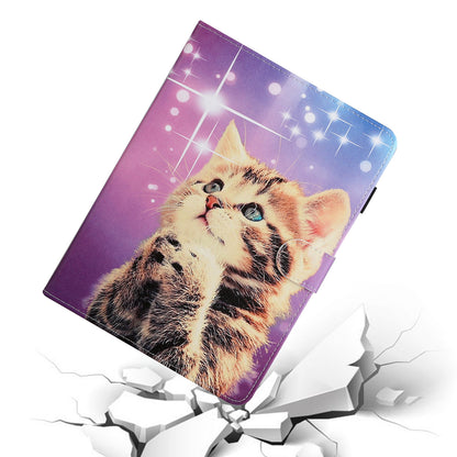 Pattern Printing PU Leather Card Holder Stand Tablet Cover for iPad 10.2 (2021)/(2020)/(2019) / iPad Air 10.5-inch (2019)
