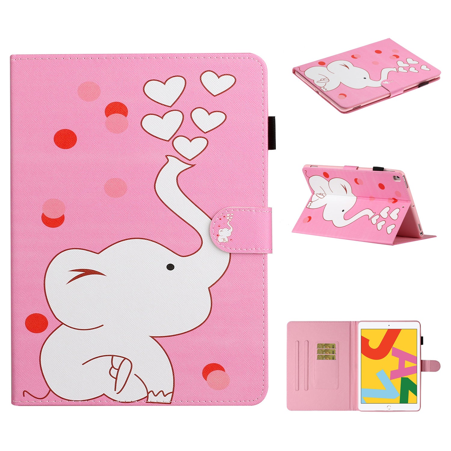 Pattern Printing PU Leather Card Holder Stand Tablet Cover for iPad 10.2 (2021)/(2020)/(2019) / iPad Air 10.5-inch (2019)