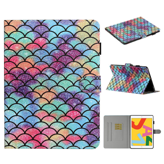 Pattern Printing PU Leather Card Holder Stand Tablet Cover for iPad 10.2 (2021)/(2020)/(2019) / iPad Air 10.5-inch (2019)