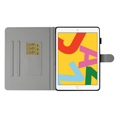 Pattern Printing PU Leather Card Holder Stand Tablet Cover for iPad 10.2 (2021)/(2020)/(2019) / iPad Air 10.5-inch (2019)