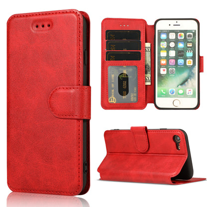 PU Leather + TPU Wallet Stand Phone Cover for iPhone SE (2020)/SE (2022)/8/7
