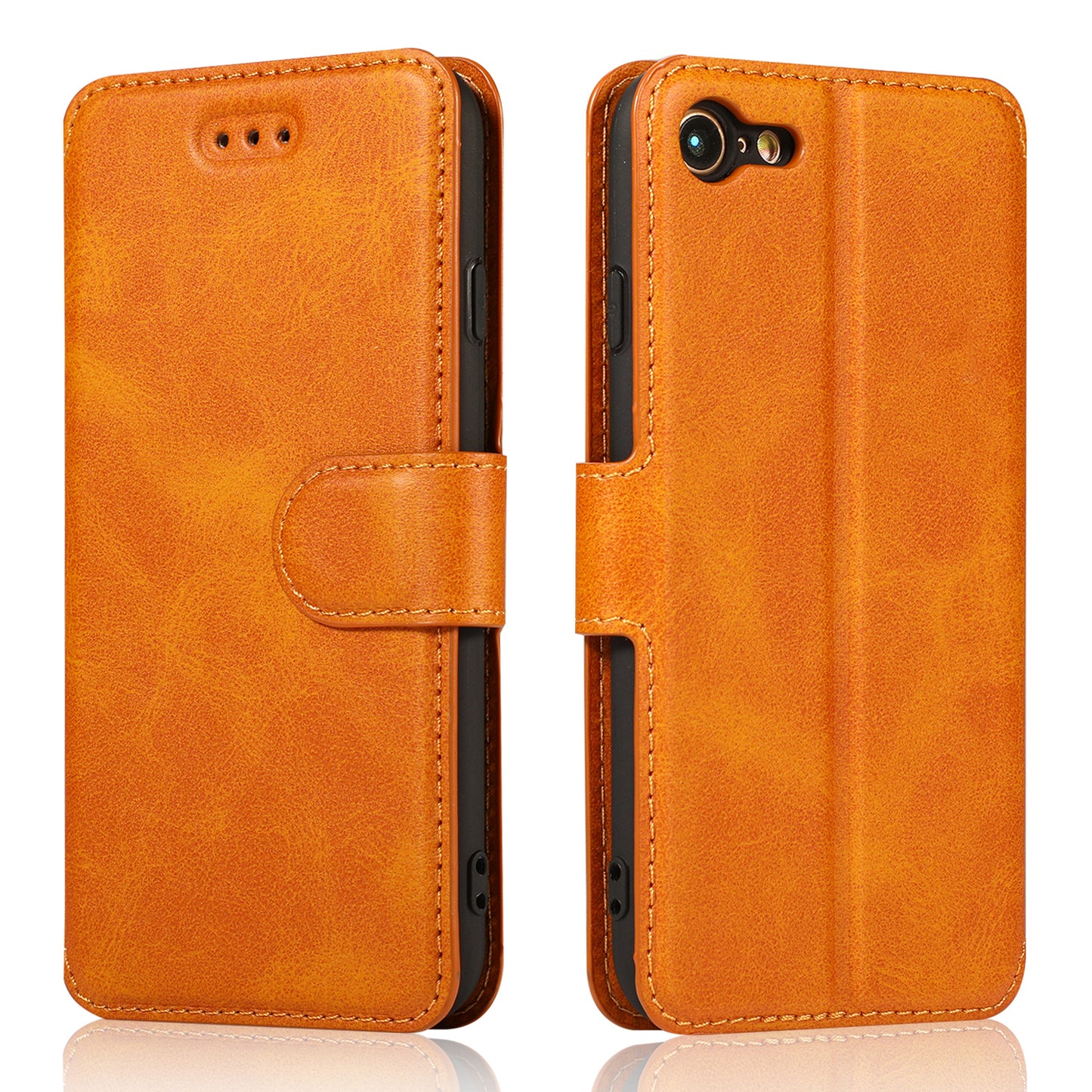 PU Leather + TPU Wallet Stand Phone Cover for iPhone SE (2020)/SE (2022)/8/7