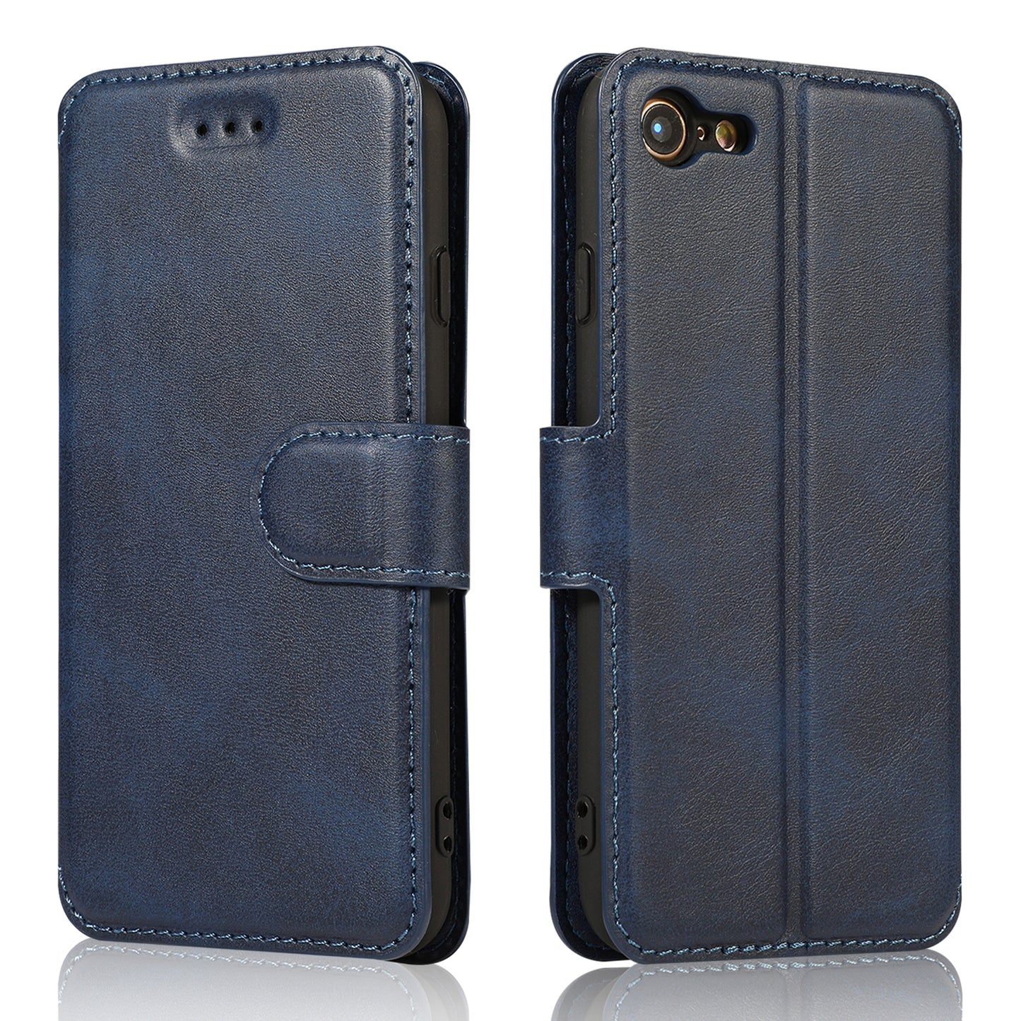 PU Leather + TPU Wallet Stand Phone Cover for iPhone SE (2020)/SE (2022)/8/7