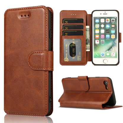 PU Leather + TPU Wallet Stand Phone Cover for iPhone SE (2020)/SE (2022)/8/7