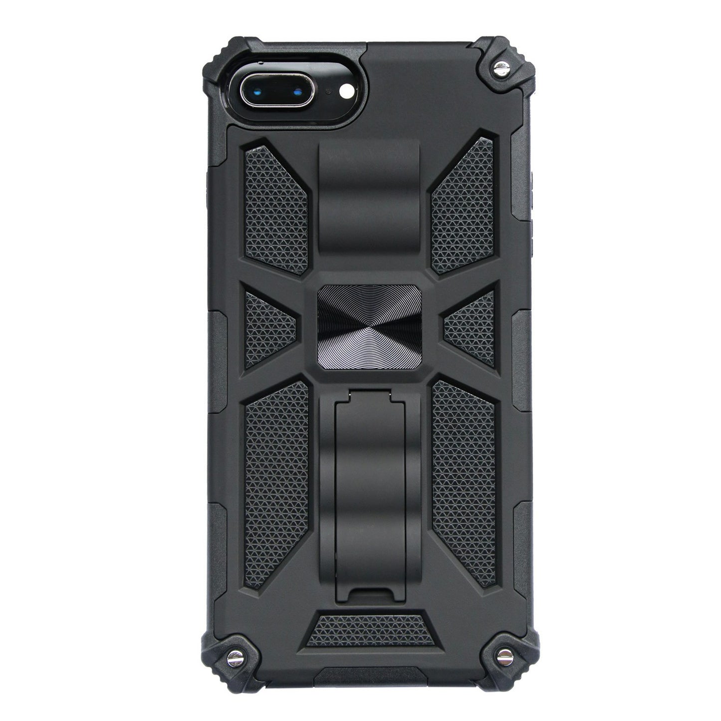 Kickstand Armor Dropproof PC TPU Hybrid Case with Magnetic Metal Sheet for iPhone 6 Plus / 7 Plus / 8 Plus 5.5-inch