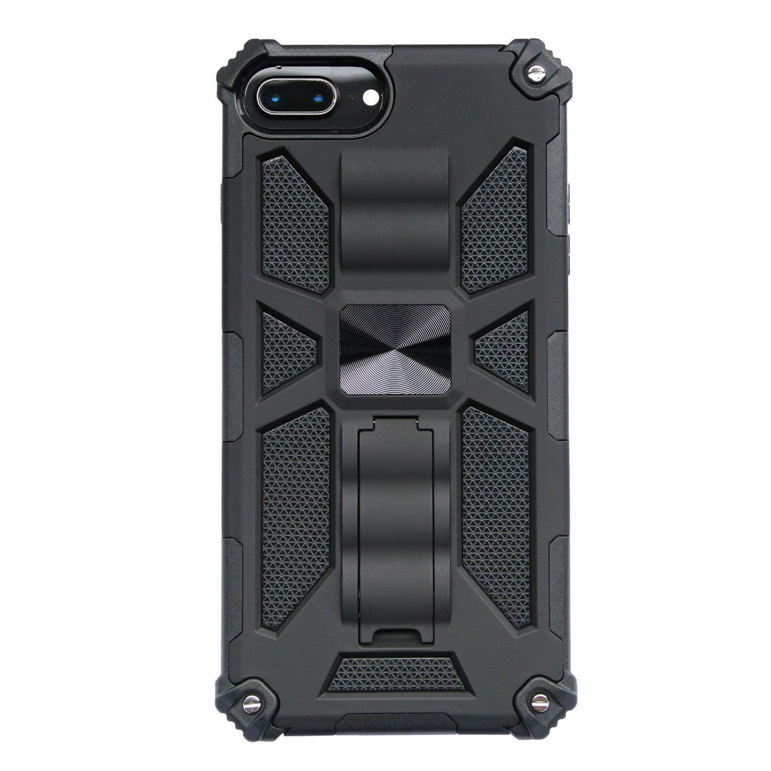 Kickstand Armor Dropproof PC TPU Hybrid Case with Magnetic Metal Sheet for iPhone 6 Plus / 7 Plus / 8 Plus 5.5-inch
