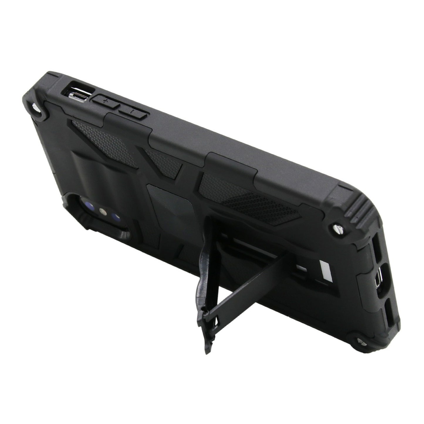 Kickstand Armor Dropproof PC TPU Hybrid Case with Magnetic Metal Sheet for iPhone XS Max 6.5-inch