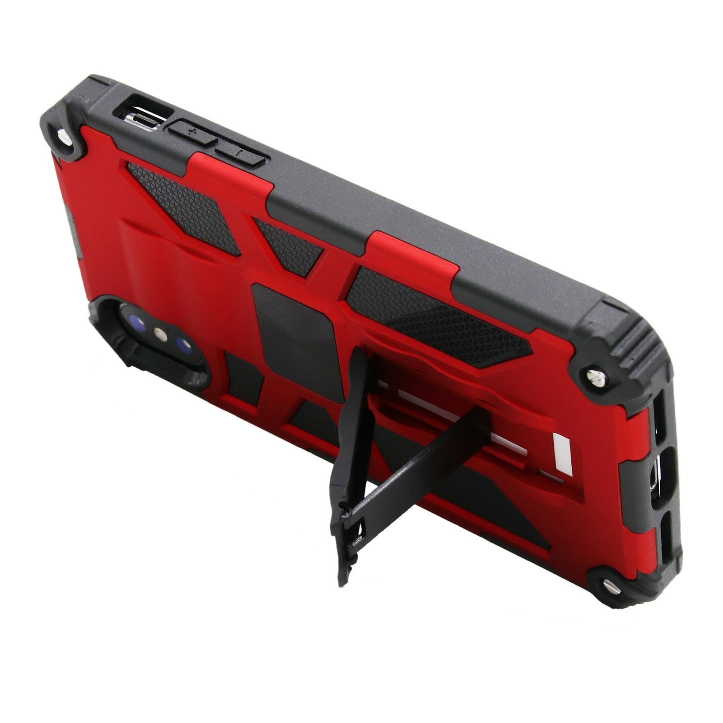 Kickstand Armor Dropproof PC TPU Hybrid Case with Magnetic Metal Sheet for iPhone XS Max 6.5-inch