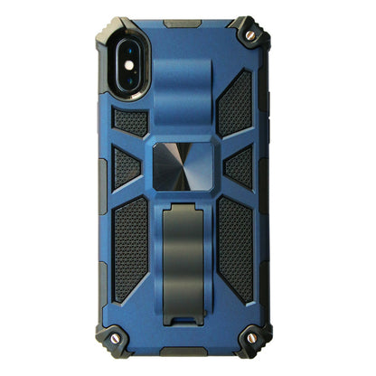 Kickstand Armor Dropproof PC TPU Hybrid Case with Magnetic Metal Sheet for iPhone XS Max 6.5-inch