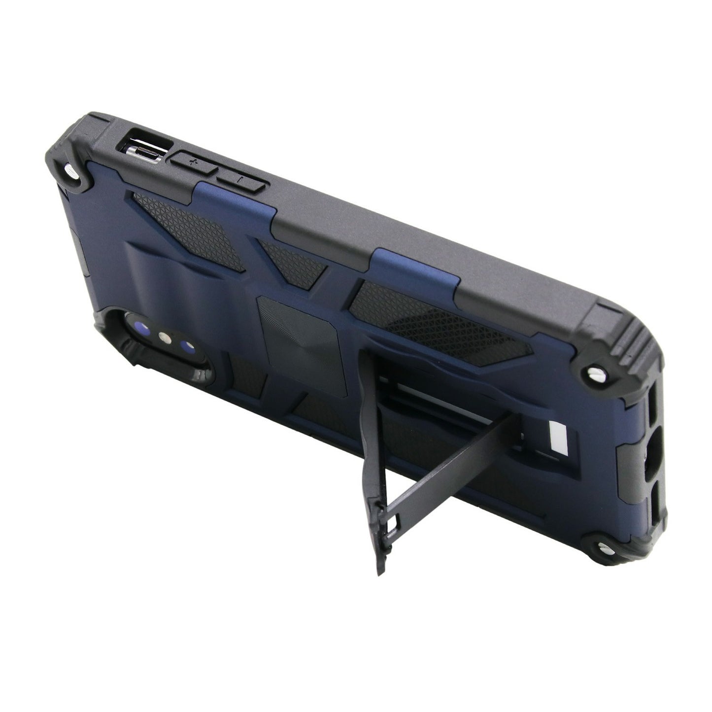 Kickstand Armor Dropproof PC TPU Hybrid Case with Magnetic Metal Sheet for iPhone XS Max 6.5-inch
