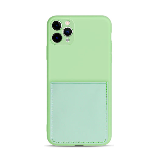 Soft TPU Phone Case with PU Leather Card Slot for iPhone 11 Pro 5.8-inch