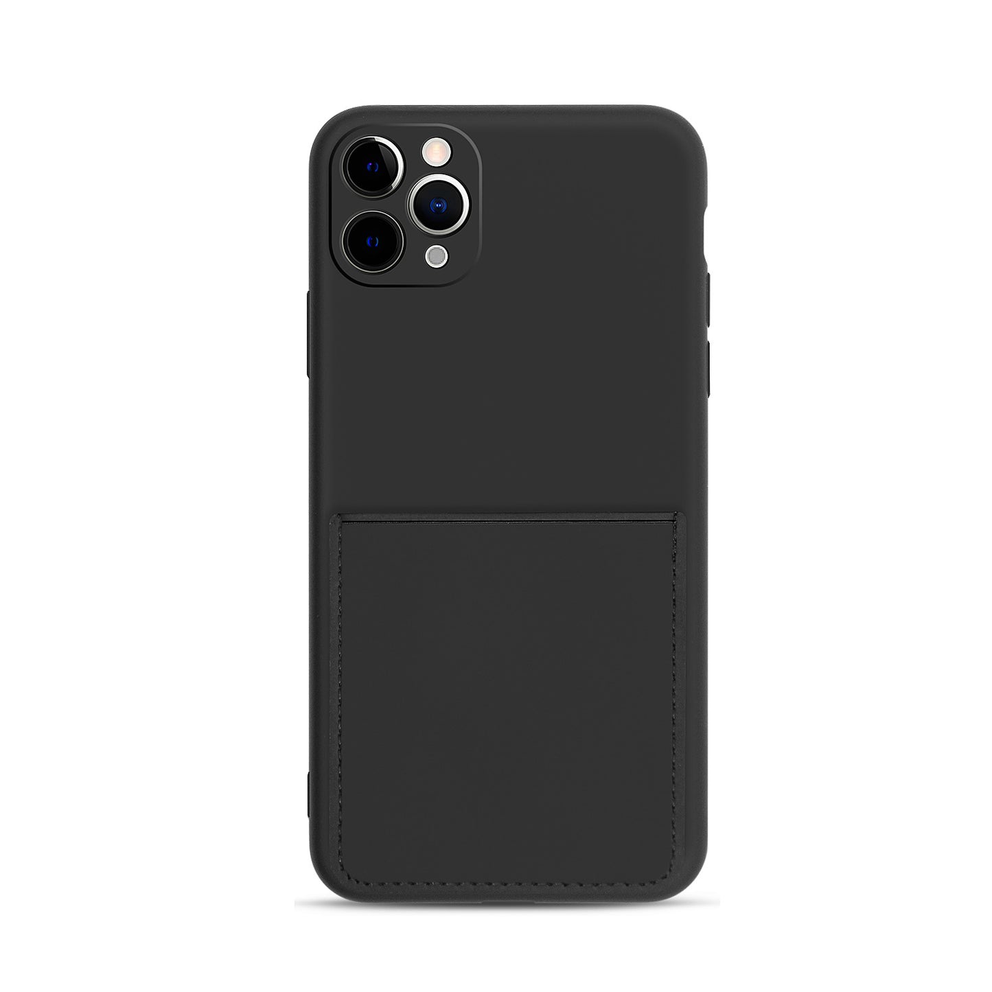Soft Silicone Phone Protective Cover with Card Slot for iPhone 11 Pro Max 6.5 inch