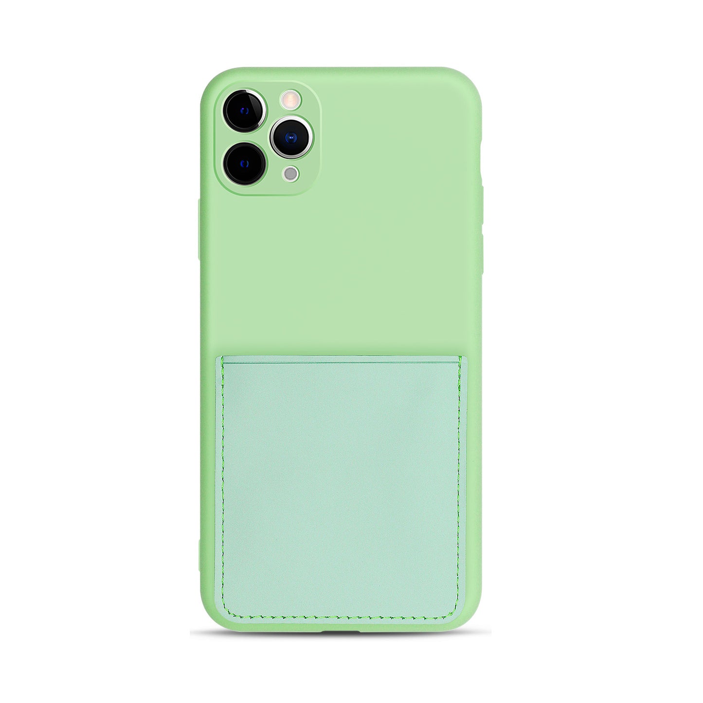 Soft Silicone Phone Protective Cover with Card Slot for iPhone 11 Pro Max 6.5 inch