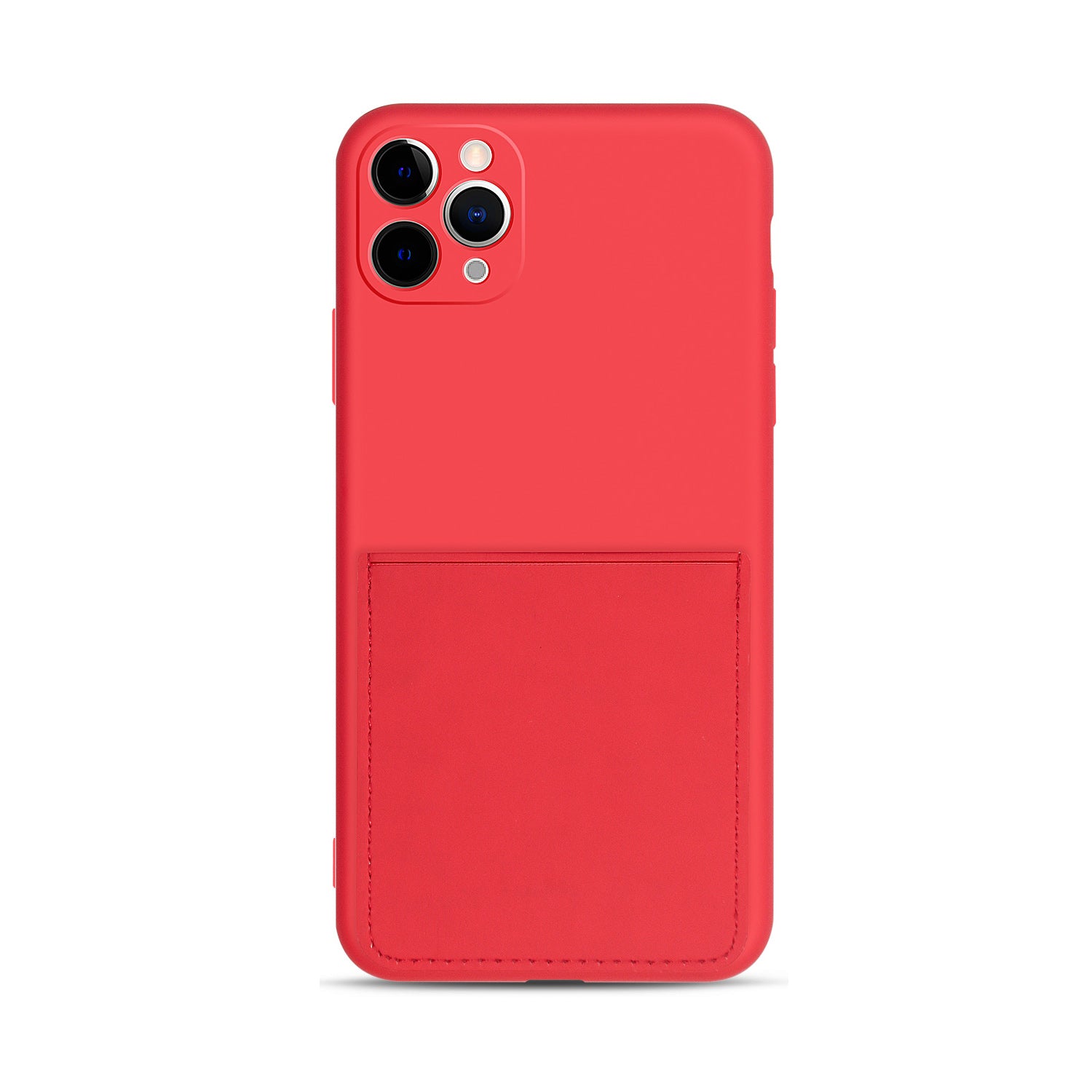 Soft Silicone Phone Protective Cover with Card Slot for iPhone 11 Pro Max 6.5 inch