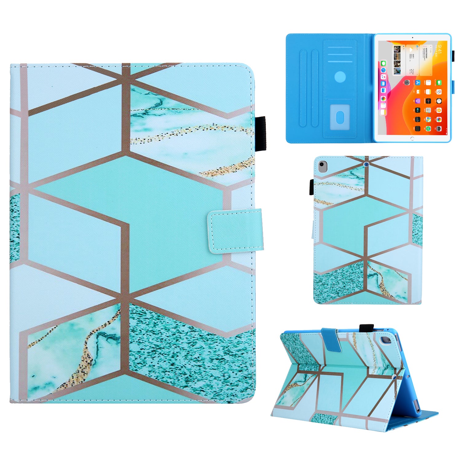 Pattern Printing Stand Leather Card Slots Tablet Cover for iPad 10.2 (2021)/(2020)/(2019)/Air 10.5 inch (2019)
