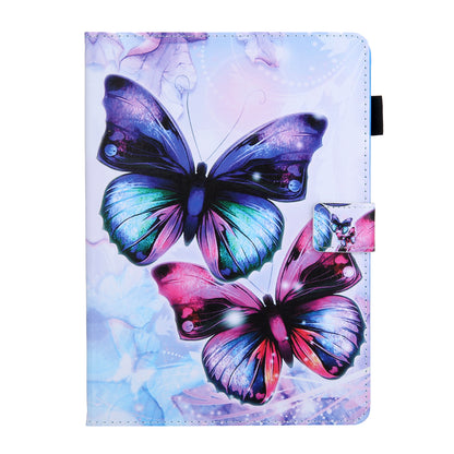 Pattern Printing Stand Card Holder Leather Case for iPad 9.7-inch (2018)/(2017)/Air 2/Air (2013)