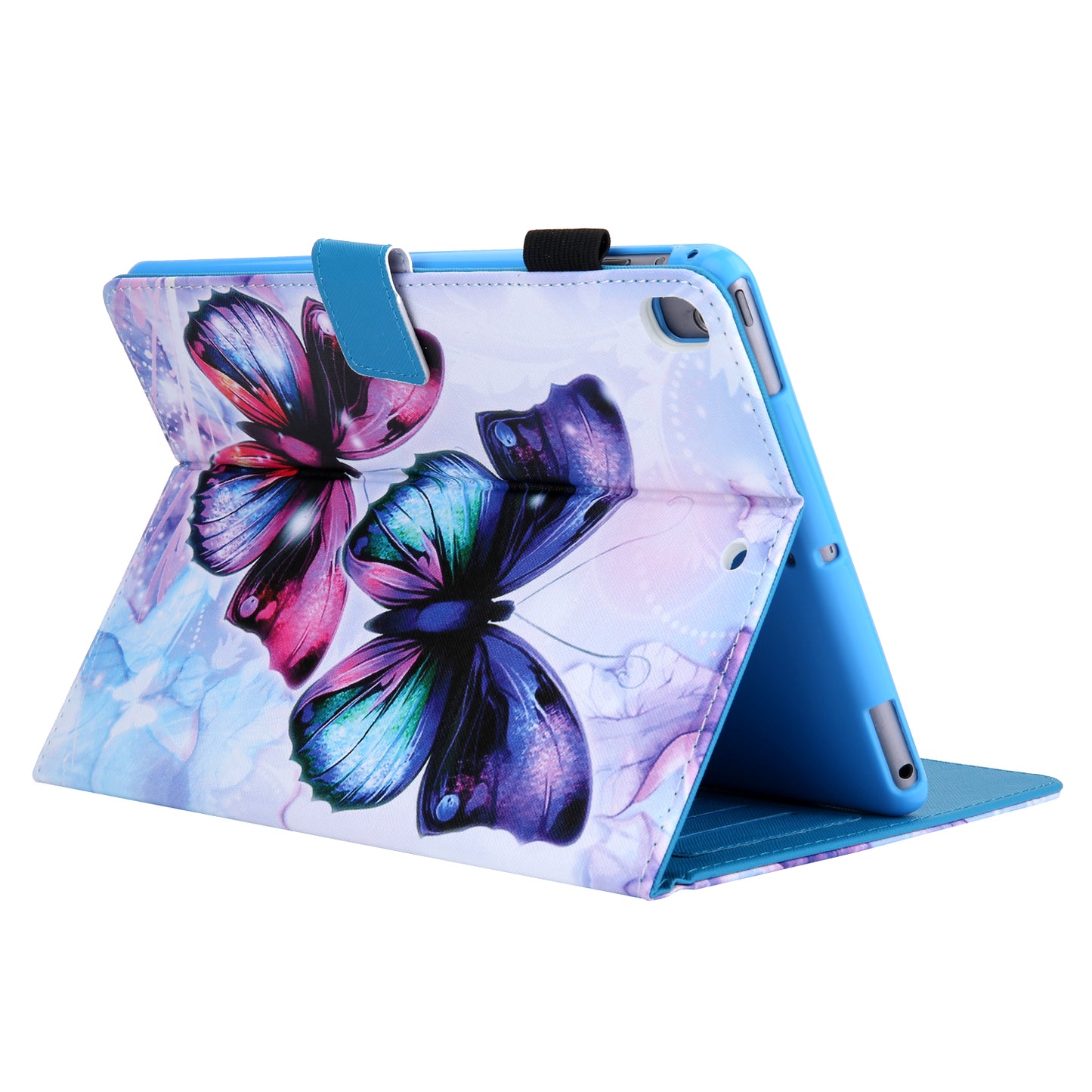 Pattern Printing Stand Card Holder Leather Case for iPad 9.7-inch (2018)/(2017)/Air 2/Air (2013)