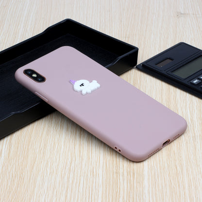 Animal Doll Coated TPU Phone Case for Apple iPhone XS/X 5.8 inch