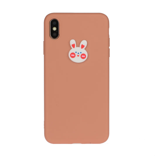 Animal Doll Coated TPU Phone Case for Apple iPhone XS/X 5.8 inch