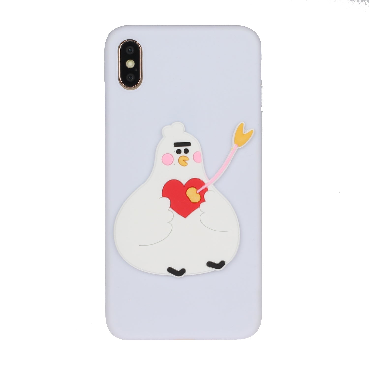 Animal Doll Coated TPU Phone Case for Apple iPhone XS/X 5.8 inch
