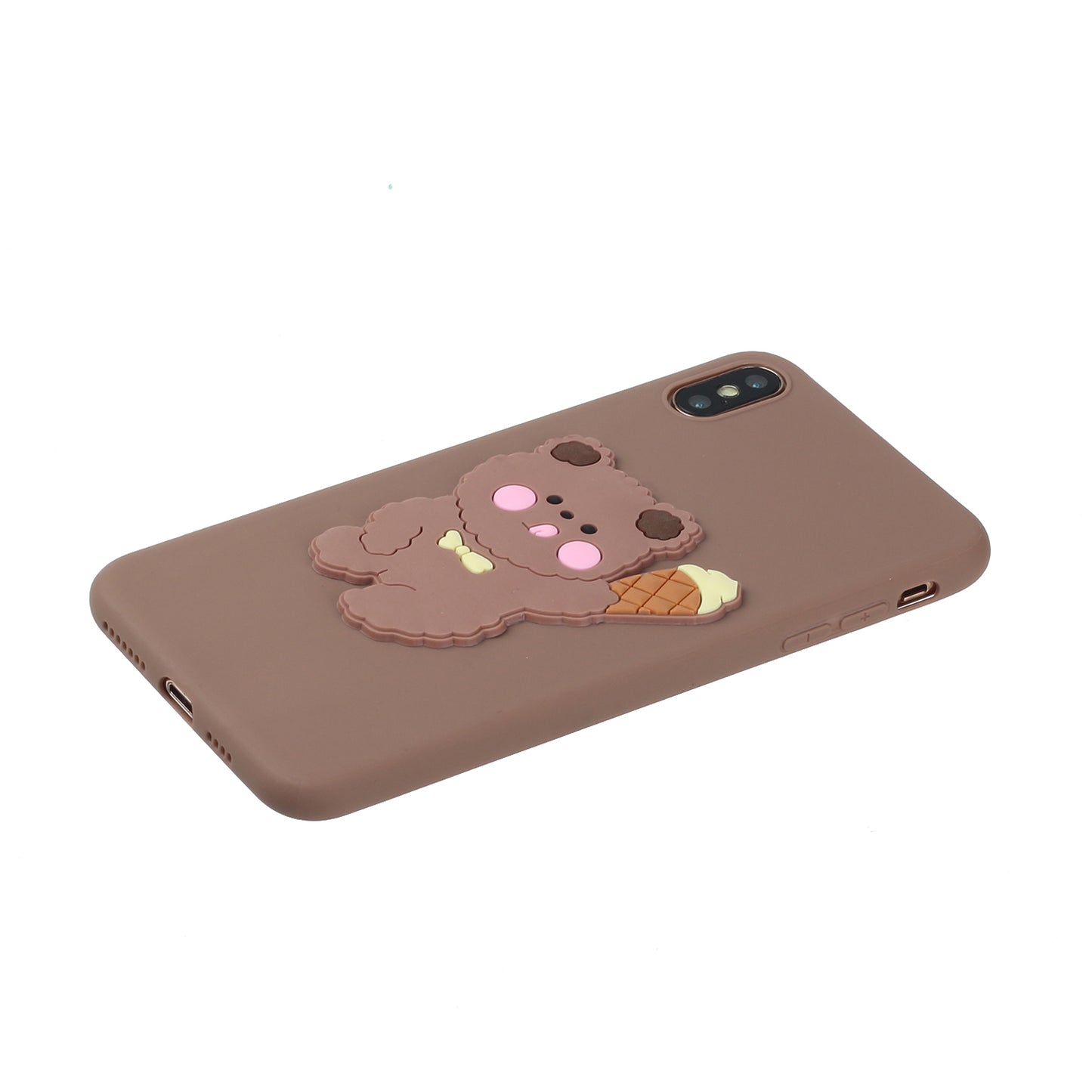 Animal Doll Coated TPU Phone Case for Apple iPhone XS/X 5.8 inch