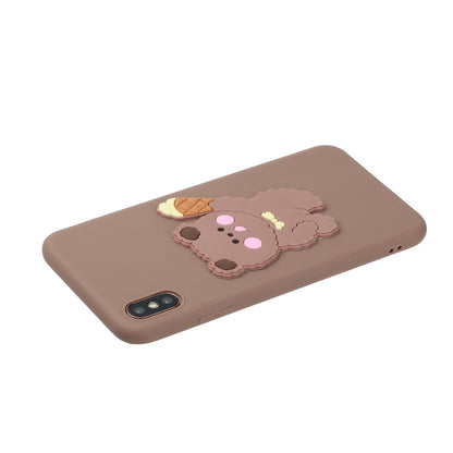 Animal Doll Coated TPU Phone Case for Apple iPhone XS/X 5.8 inch