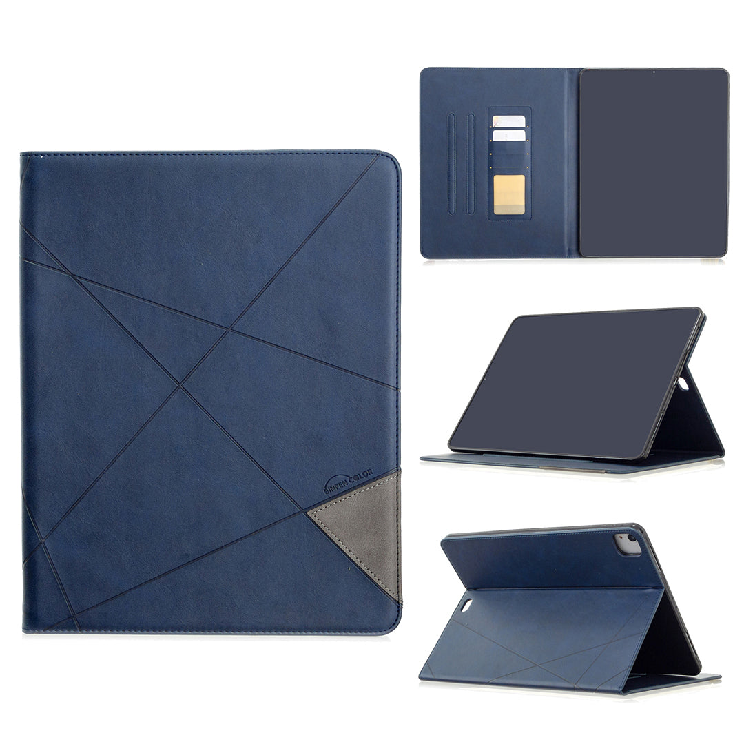 Geometric Pattern Cool Design Wake/Sleep Leather Case for iPad Pro 12.9-inch (2020)/(2018)