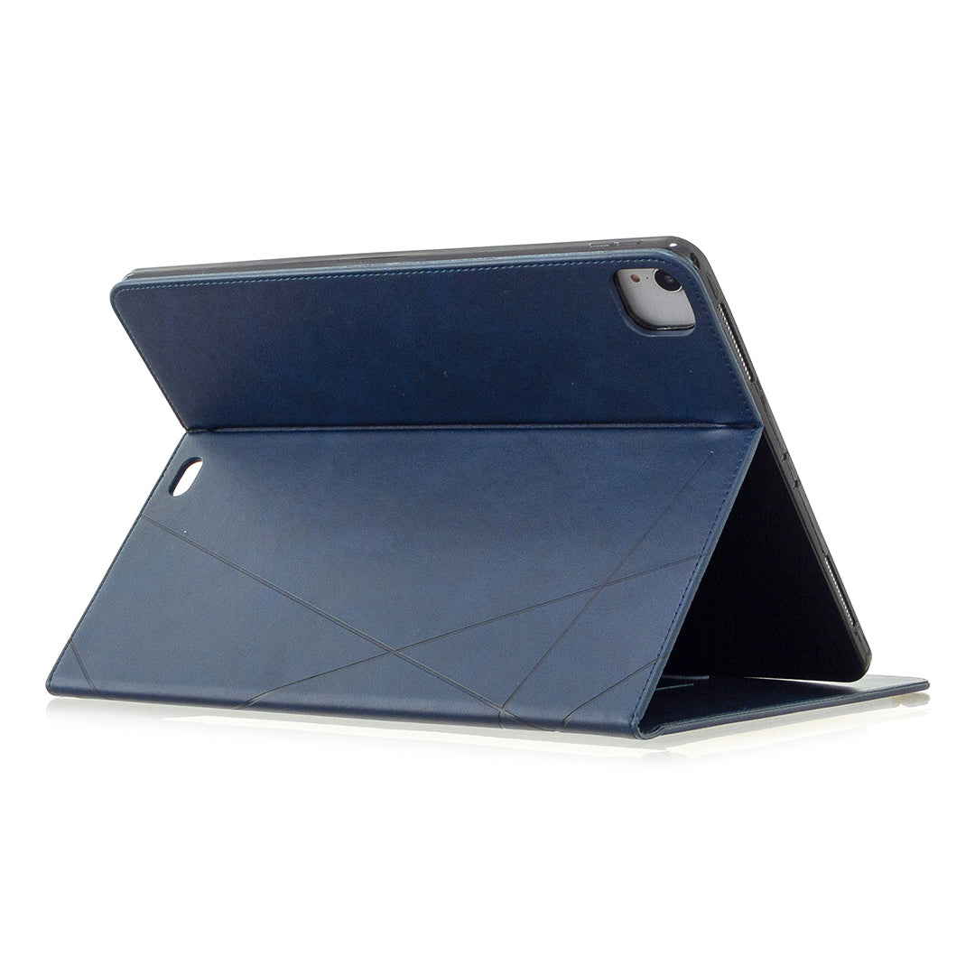 Geometric Pattern Cool Design Wake/Sleep Leather Case for iPad Pro 12.9-inch (2020)/(2018)