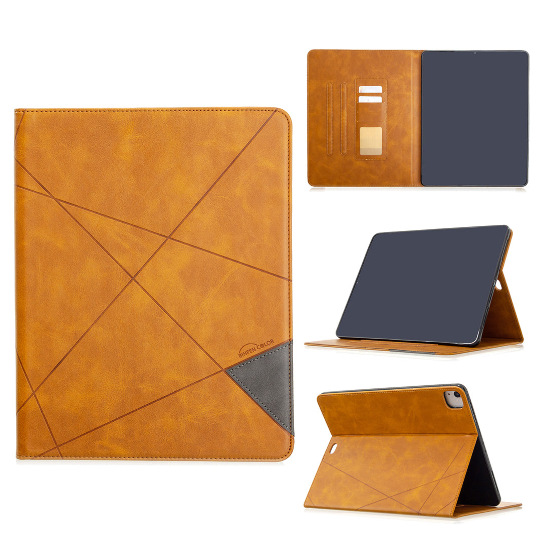 Geometric Pattern Cool Design Wake/Sleep Leather Case for iPad Pro 12.9-inch (2020)/(2018)