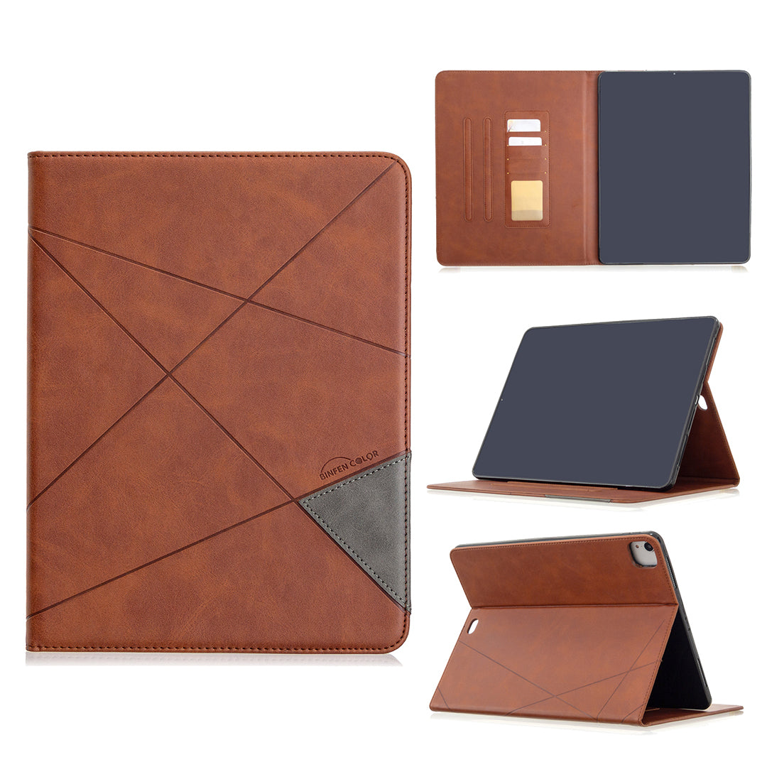 Geometric Pattern Cool Design Wake/Sleep Leather Case for iPad Pro 12.9-inch (2020)/(2018)