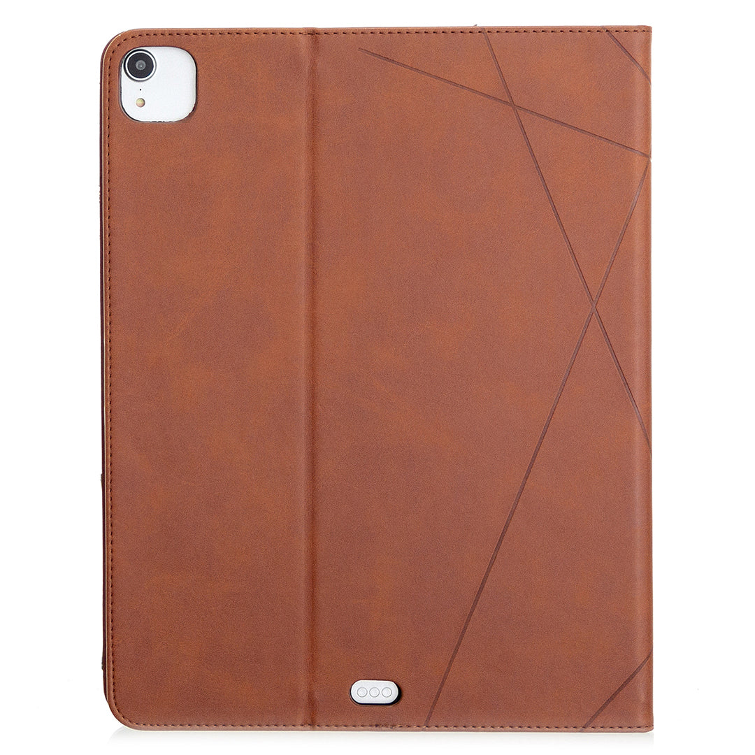 Geometric Pattern Cool Design Wake/Sleep Leather Case for iPad Pro 12.9-inch (2020)/(2018)